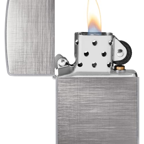 Encendedor Zippo Linen Weave Plateado miniatura 2
