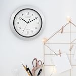 La Crosse Technology Atomic Analog WT-3102S-INT Wall Clock, 10 Inch, Silver - Image 3