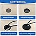 SDTC Tech 3-Pack 1 inch Desk Hole Wire Grommet Black Plastic Cable Cord Cover Organizers