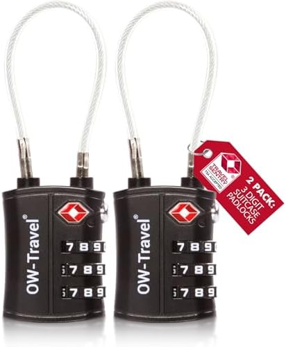 OW-Travel TSA Cable Lock Suitcase Lock ...