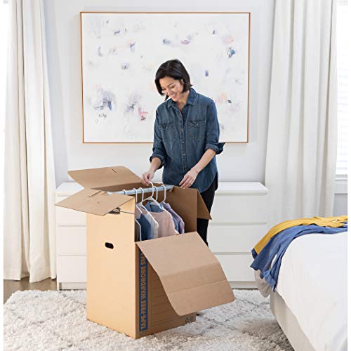 Bankers Box Smoothmove Wardrobe Moving Boxes, Short, 20 X 20 X 34 Inches, 3 Pack (7710902) #TOP2