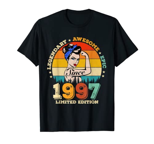 25 Años Legendarios Desde 1997 Impresionantes Mujeres 25 Cumpleaños Camiseta Cover