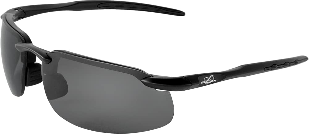 Bullhead Safety Eyewear BH1063AF Swordfish, Matte Black Frame, Smoke Anti-Fog Lens, Black TPR Nose & Temple Wrap (1 Pair) by Bullhead Safety Eyewear