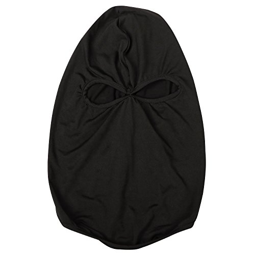 TRIXES Schwarze Lyrca Full Face Maske Sturmhaube Balaclava für Radfahrer Motorradfahrer Paintball, Karneval