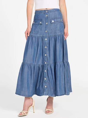 Eco Denim Maxi Skirt