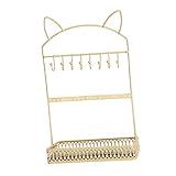 Photo Gallery wofashpuret espositore per gioielli con design unico a forma di orecchie di gatto robusto scaffale per orecchini ideale per casa o negozio materiale in ferro Photo Gallery wofashpuret espositore per gioielli con design unico a forma di orecchie di gatto robusto scaffale per orecchini ideale per casa o negozio materiale in ferro
