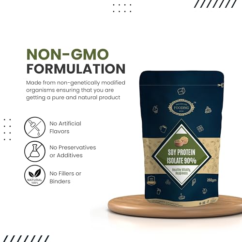 Image of Soy Protein Isolate 90% Powder - 1KG | Vegan, Plant-Based Protein | Non-GMO Formulation | Unflavored