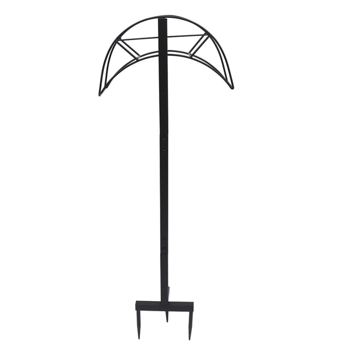 Freistehender Gartenschlauchhalter aus Eisen, Schwarz, Robust