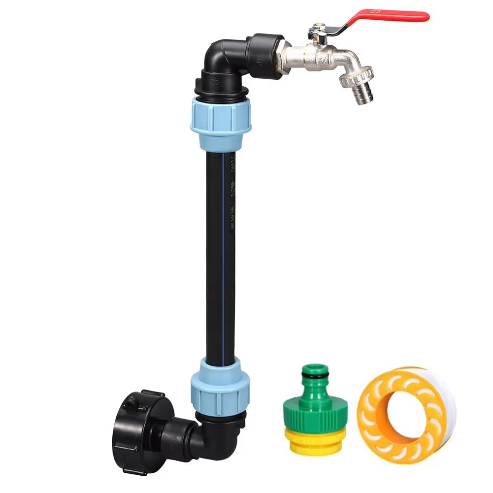 Adaptateur réservoir IBC à col de cygne 3/4 pouce, raccordement durable