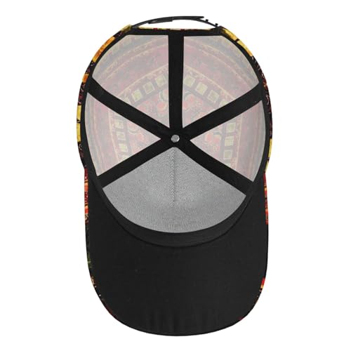 Chapeau de sport patchwork éléphant africain en taille unique mixte ajustable - 7