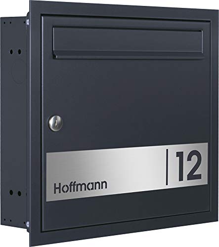 Unterputz-Briefkasten Frabox Design Oleva mit Hausnummer