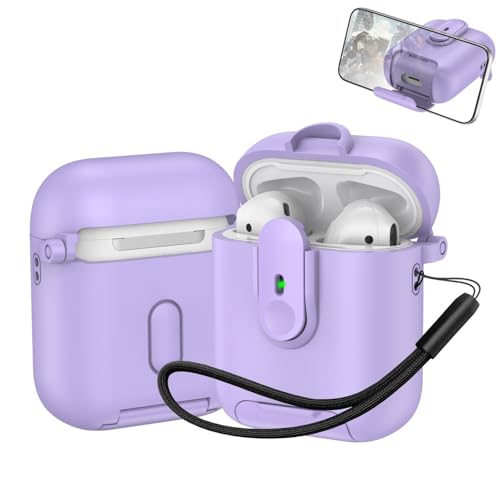 Coque AirPods 3 antichoc violette avec housse à rabat rigide