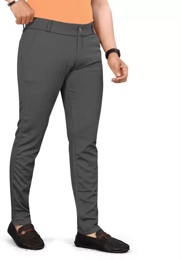 Image of Vanits Men's Slim Fit Casual Trousers Pack of 1