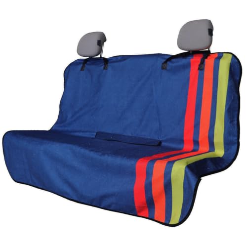 Image of Back Seat Cover for Car Trucks Van SUV,Waterproof Rear Bench Towel Seat Covers for Dogs and Kids,Automotive Backseat Protector (Racing Stripes)
