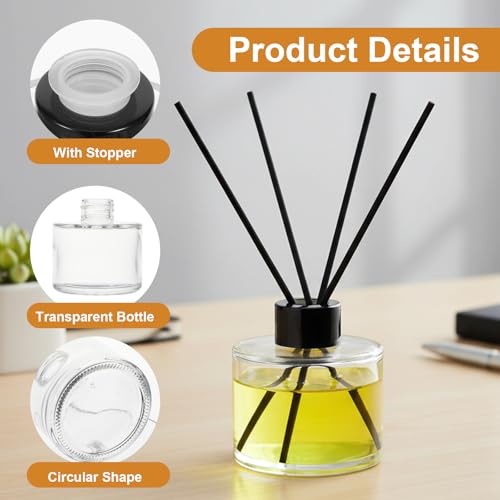 Set de 10 botellas de difusor de varillas de vidrio vacías 100ml miniatura 4