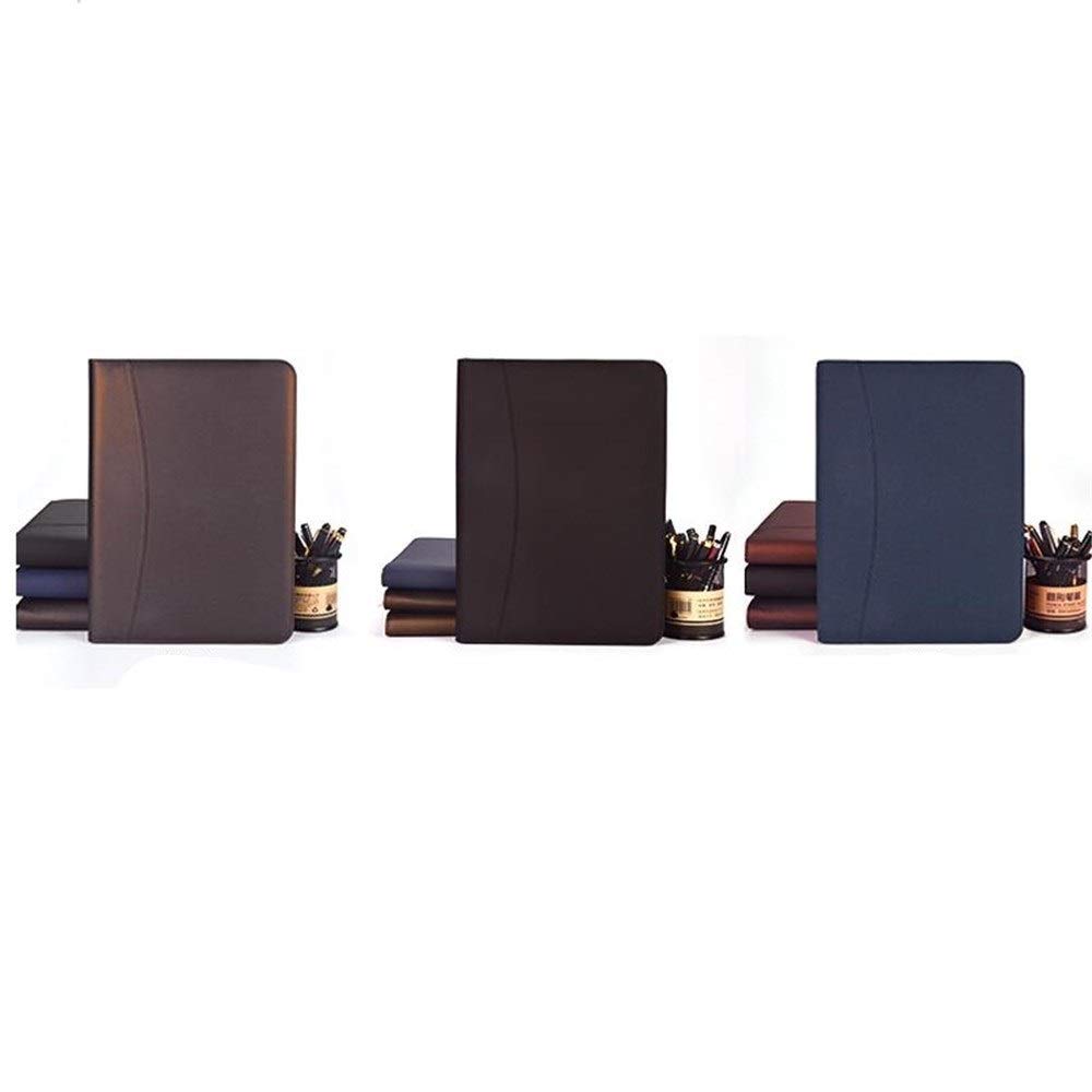 Cartella per conferenze e curriculum, cartella portadocumenti in pelle con cerniera, organizer per documenti legali e colloqui esecutivi, porta biglietti da visita (bronzo, 250 x 342 mm)