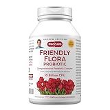 ANDREW LESSMAN Friendly Flora Probiotic 180 Capsules - 10 Billion CFU, Comprehensive Blend of Five Probiotic Strains, Powerful Immune and Digestive Support. Probiotics for Women or Men