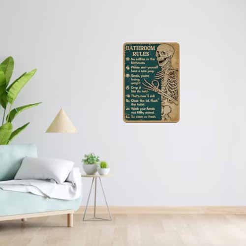 Image of Zesta Bathroom Decor Items Washroom Decor Tin Sign | Aesthetic Posters Wall Poster for Bedroom | Magnetic Cafe Decoration Items / Restaurant Decorations Items | Quirky Home Decor Bar Accent (Bathroom (4))