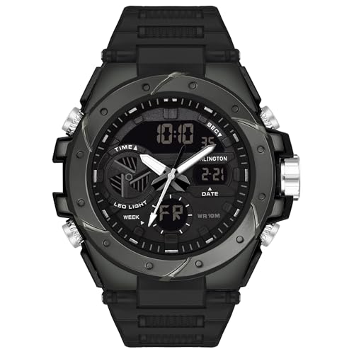 Carlington Endurance Series Analog-Digital Sports Watches for Men - CT 9140 Black