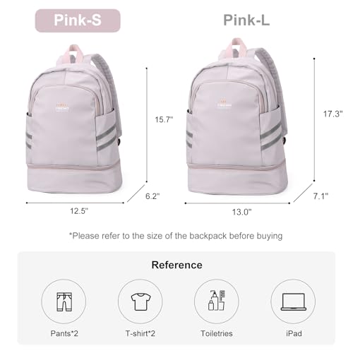 coofay Gym Backpack For Women Waterproof Backpack With Shoe Compartment Lightweight Travel Backpack Sports Backpacks Small Gym Bag