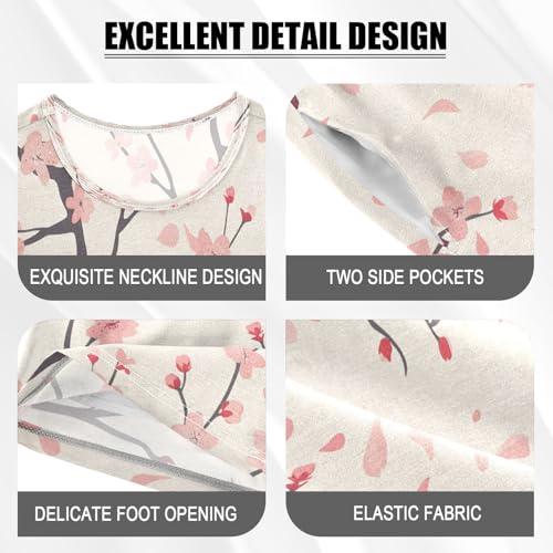 senya Short Sleeve Pajamas Sets Summer Cotton Sleepwear Cherry Blossom4