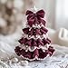 DIY Crochet Christmas Tree Kit for Beginners–Handmade Holiday Craft Set with Yarn, Hook, Beads,Easy Starter Kit for Christmas Decorations, Tree Ornaments & Party Decor (Pink)