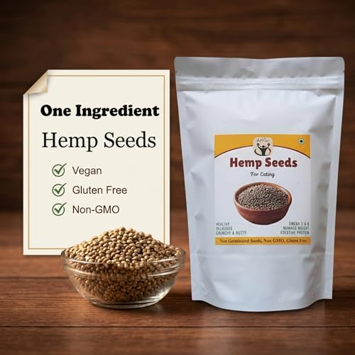 Image of AptEat Hemp Seed for Eating 530g+ hemp soap 75g combo pack Non Germinate Hemp Seeds for Eating Omega 3 Seeds | High in Protein, Fibre (530 GM, Whole)