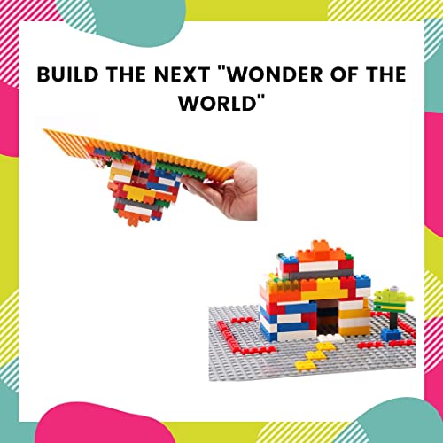 Image of Make-Believe Classic Baseplate for Building Bricks 56x28 dots - Compatible with Classic Bricks only (Large Green - Pack of 2)