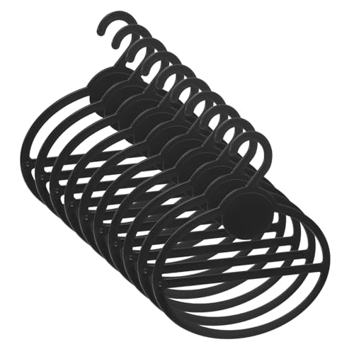 Alipis 10pcs Scarf Rack Scarf Organizers Scarf Holders for Closet Clothes Hanger Storage Holder Rack for Closet Scarves Holder Tie Hanger Clothing Hanger Organizer Plastic Black