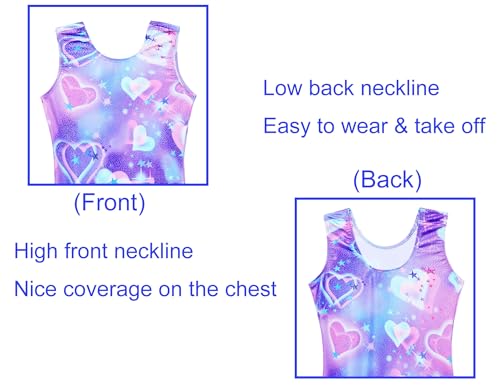 Image of Domusgo Toddler Leotard Gymnastics Long Sleeve, Sparkly Tumbling Dance Leotards for Baby Girls Kids Teens 2-14 Years