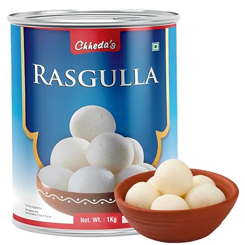 Image of Chheda's - Rasgulla - Indian Sweets - Tin Sweets - Festive Gift Pack - 1000 Gm Pack of 1