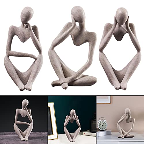 2 Peças de Escultura de Estatueta de Escritório Estante de Livros Estátuas de Resina Ornamentos