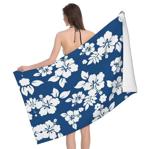 Serviette de bain de luxe imprimé floral microfibre haut de gamme