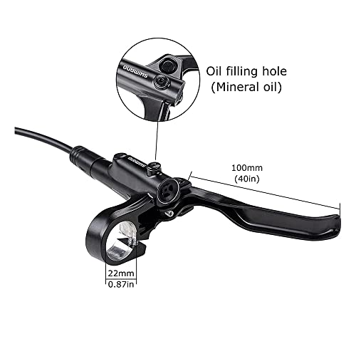 Bucklos Shimano Mt200 Mtb Hydraulic Disc Brakes Set, Left Front 800Mm Right Rear 1550Mm Mountain Bike Hydraulic Brake Levers With Universal Is/Pm Calipers For Mtb Xc Trail, E-Bike, Fat Bike 1 #TOP3