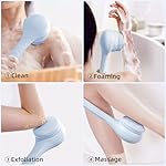 Electric Body Brush Back Scrubber for Shower, Waterproof Long Dual Handle Power Body Scrubber with 3 Heads, Rechargeable Bath Brush & 2 Speeds, for Cleansing, Exfoliating and Massaging Skin - Image 2