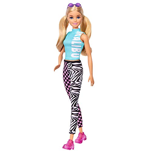 Barbie GRB50 - Fashionista mit Malibu Oberteil und Leggings, Spielzeug für Kinder von 3 bis 8 Jahren – Bild 4