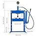 GarveeTech 10 T Hydraulic Press, Heavy Duty H Frame Garage Hydraulic Shop Press with 2 Press Plates, Adjustable Work Table Height Blue