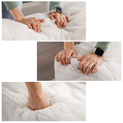 Recaceik Bean Bag Chairs, Tufted Soft Stuffed With Filler, Fluffy And Lazy Sofa, Imperial Lounger Giant Chair For Bedroom, Living Room, White #TOP7