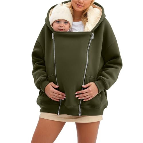 Generisch 3 in 1 Tragejacke Für Mama und Baby Ab Geburt Fleece...