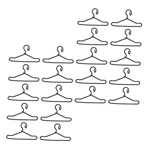 KONTONTY 25Pcs Metal Doll Clothes Hangers Lightweight Dress Organizer for Doll Closet Practical Doll Dress Holding Rack for Skirts Outfits