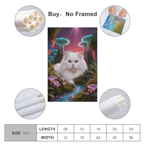 Cuadro de gato angora turco para quitar el vacio de tu salon 2
