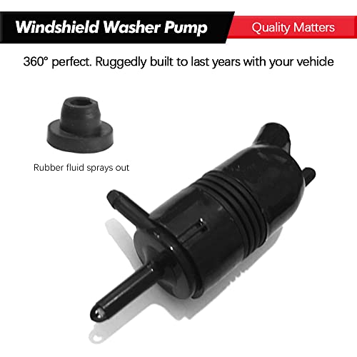 Front Windshield Washer Pump W/Grommet Replacement For 02-09 Chevy Trailblazer,93-06 Chevy Tahoe,02-09 Gmc Envoy,00-06 Gmc Yukon Xl 1500 2500 Replaces Oem 22127573, 22087136, 89001126 #TOP1