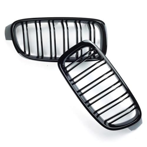 Calandre avant pour BMW Série 3 F30 F35 noir brillant double lamelle style sport