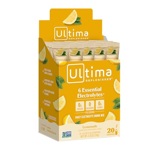 Image of Ultima Replenisher New Formula Lemonade (20 Count Stickpacks) Net WT. 2.5 OZ