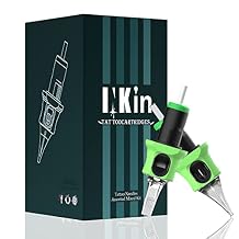 INKin Tattoo Needles Assorted, 40Pcs Mixed #12 3RL 5RL 7RL 9RL 11RL Standard 0.35mm Round Liner Disposable Tattoo Cartridges Needle with Soft Silicone Design for Tattooing Supply