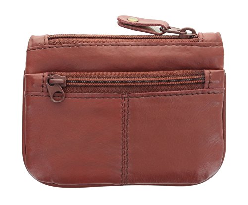 Visconti Leather Zip Top Coin Purse/Keycase CP3 (Brown)4