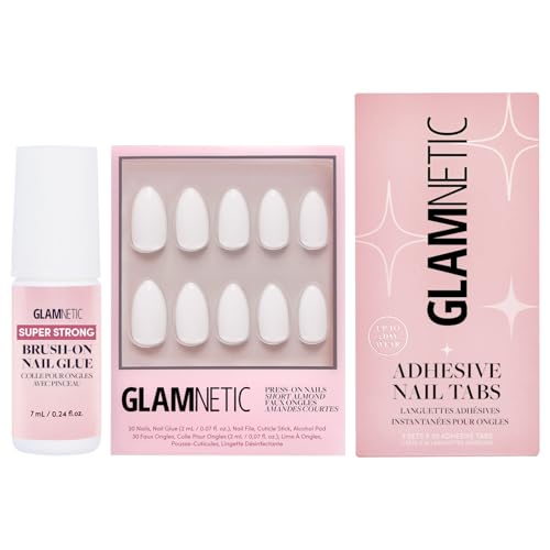 Glamnetic Press-On Nails - Angel | Super Strong Brush On