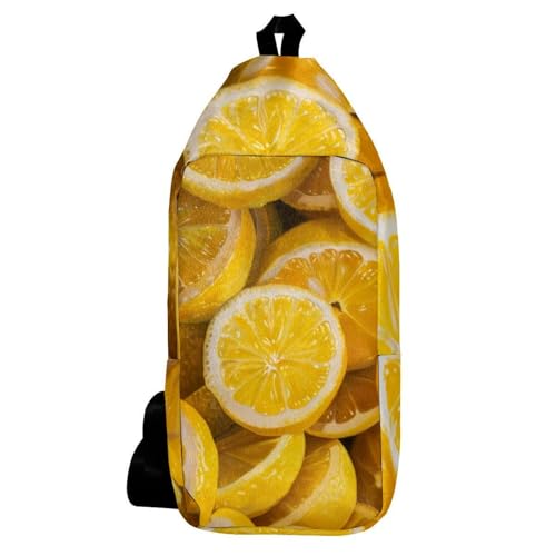 Sac à dos bandoulière Fresh Lemons compact anti-fatigue pour transporter vos essentiels