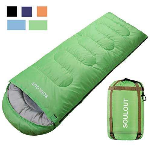 Envelope Sleeping Bag - 4 Seasons Warm Cold Weather Lightweight, Portable, Waterproof