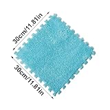 Ayuduots 5-20pcs Carpet Squares Puzzle Mat, Adjustable Interlocking Plush Foam Floor Mat for Home Decor Bedroom Playroom - Image 2